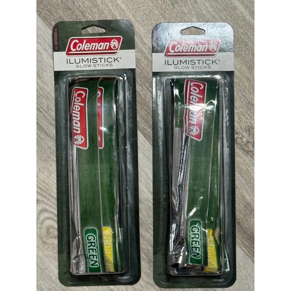 Coleman Ilumistick‎ 8 Glow Sticks Weatherproof Non Toxic Camp Hiking Outdoor